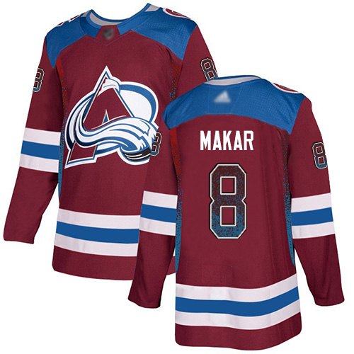 Adidas Colorado Avalanche Men #8 Cale Makar Burgundy Home Authentic Drift Fashion Stitched NHL Jersey->colorado avalanche->NHL Jersey